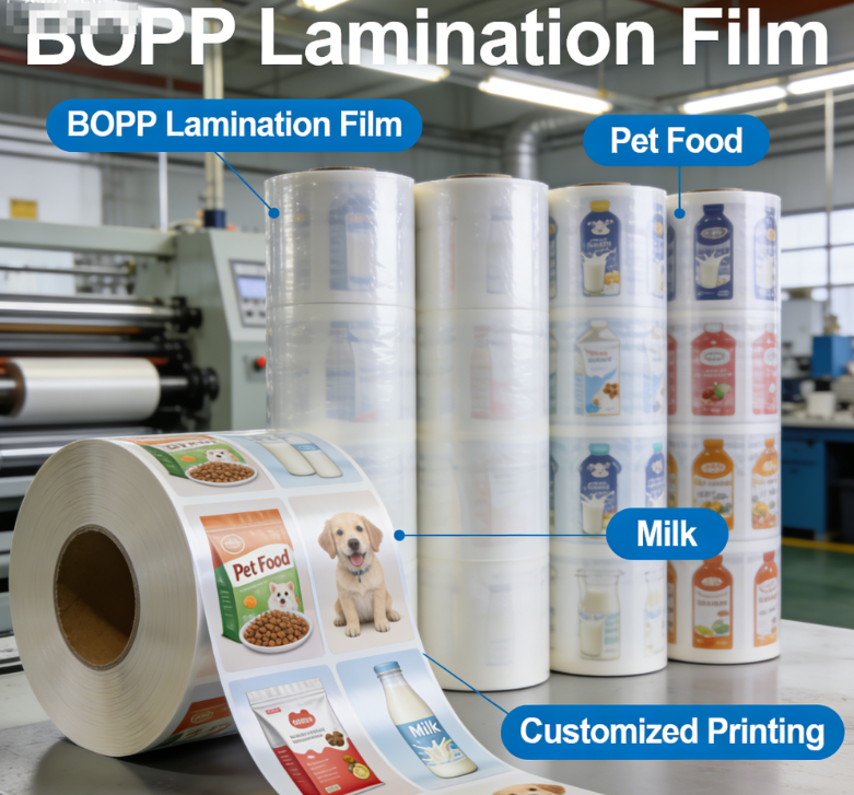 Film Laminasi BOPP Food Grade Roll Film Kemasan Fleksibel Cetak Kustom