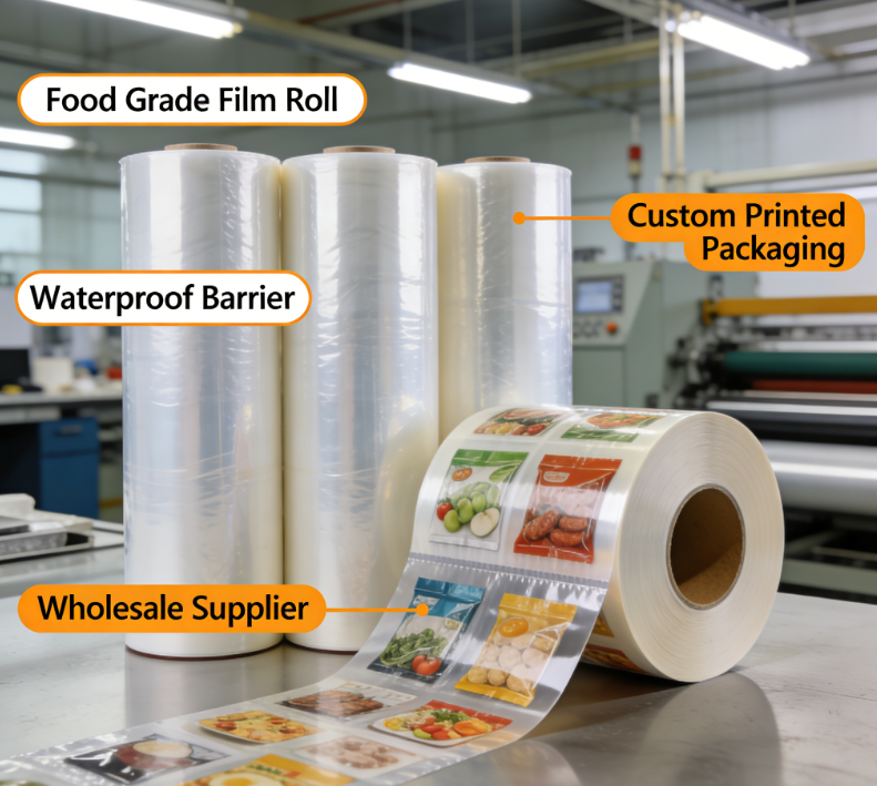 Film Laminasi BOPP Food Grade Roll Film Kemasan Fleksibel Cetak Kustom